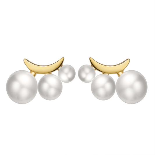 IRIS 14K Gold Plated Freshwater Pearl Stud