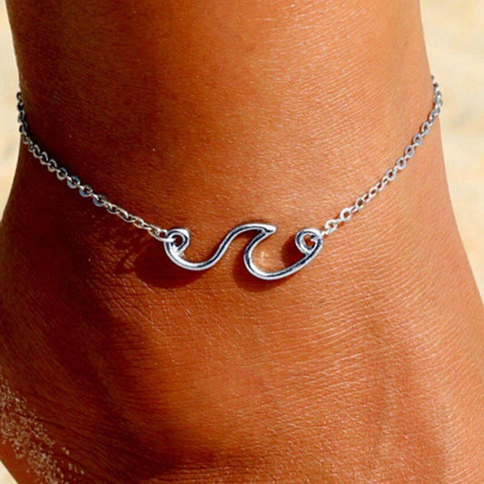 ISLA Beach Wave Sterling Silver Anklet