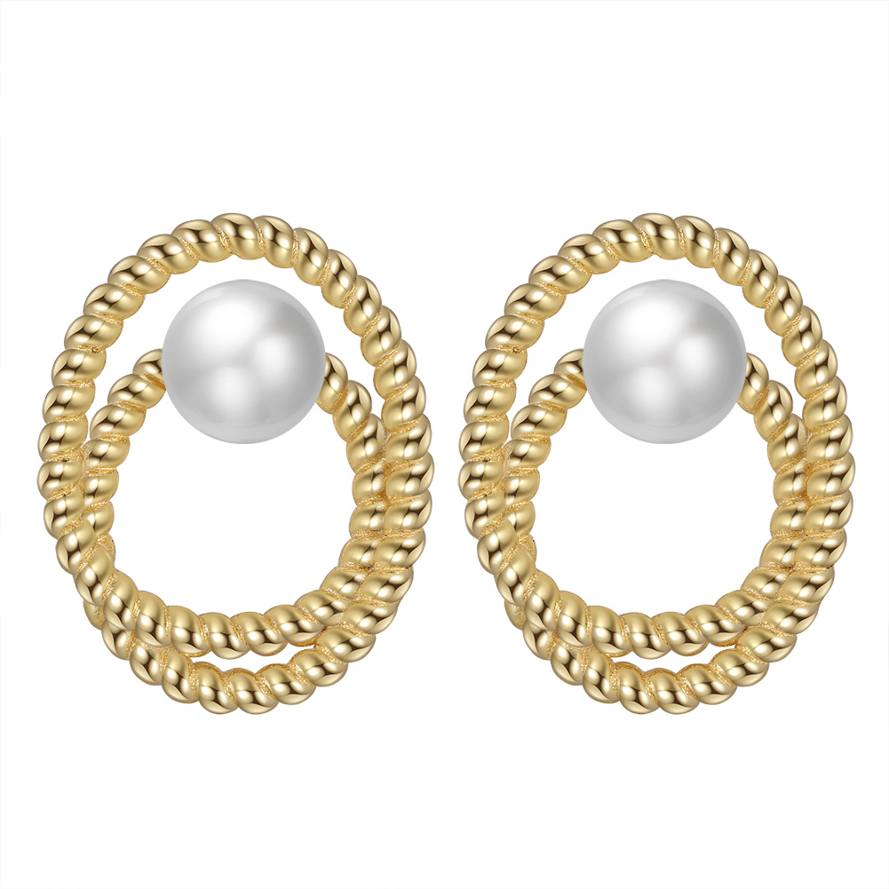 LEIRE 14K Gold Plated Freshwater Pearl Earrings