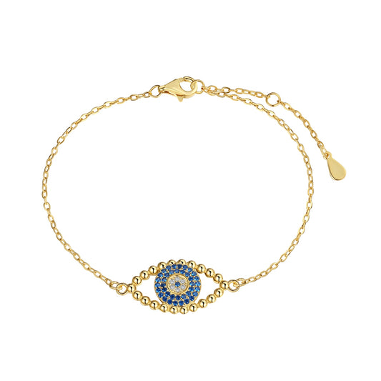 MALENA Devil's Eye 18K Gold Plated Bracelet